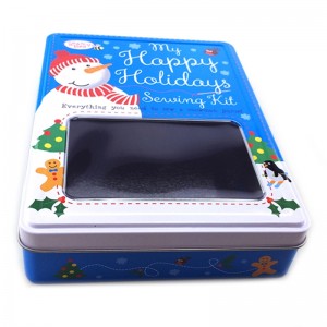 Nuovo design piccola scatola regalo rettangolare di Natale con finestra